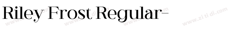 Riley Frost Regular字体转换